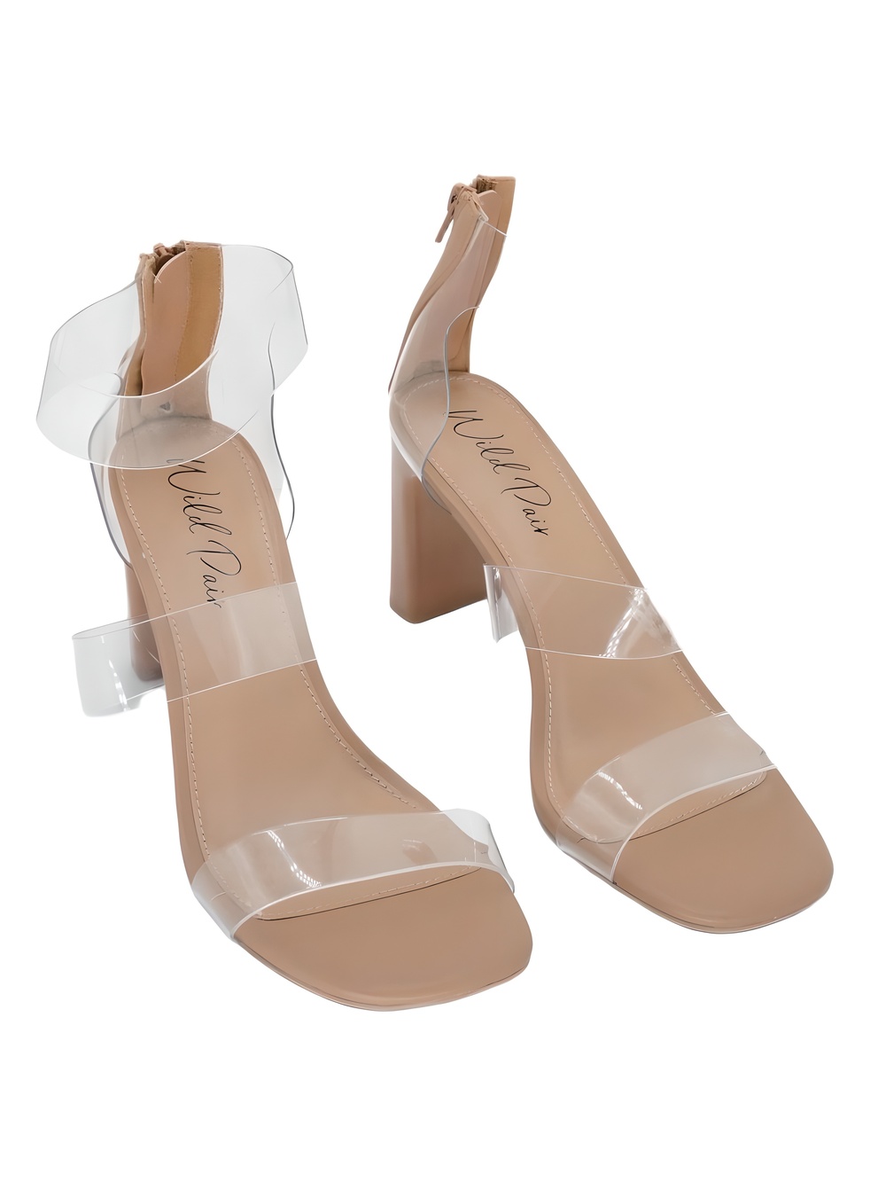 Wild Pair Zandria Block Heel Sandals Brown Size 10